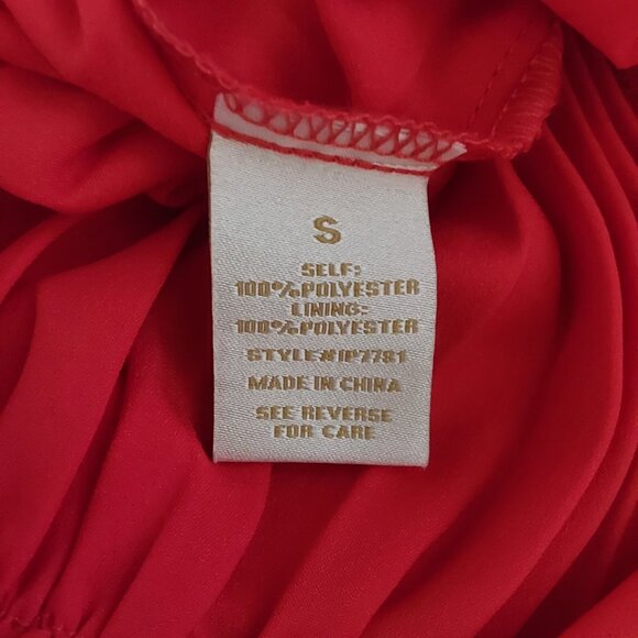 NWT Flying Tomato My Red Tomato Woven Jumpsuit Pleated Strapless Wide-Leg Small - Picture 9 of 10